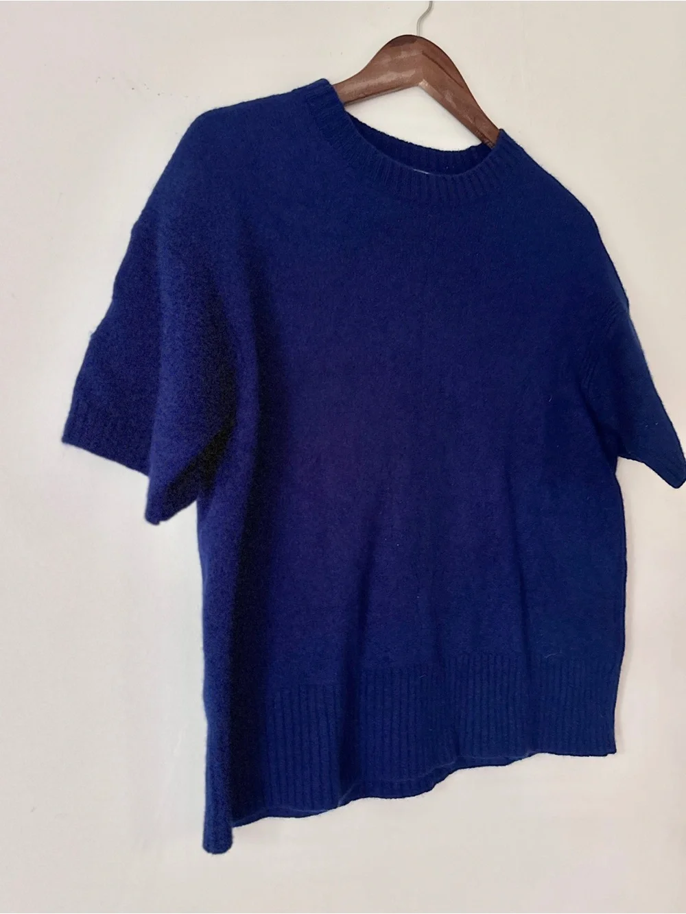 J. Crew Short-Sleeve Crewneck Sweater in Cobalt Blue - Size M